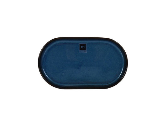 Chester Blue 25x13cm oval dessert plate