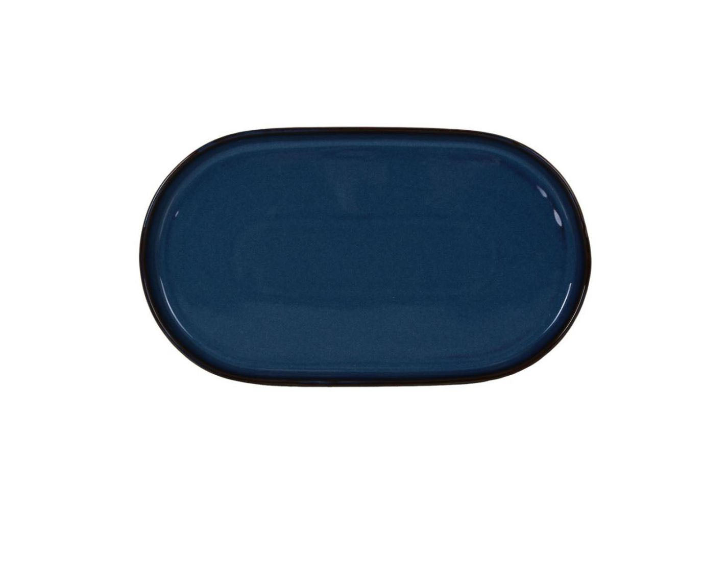 Chester Blue 36x20cm oval Dinner plate Stoneware