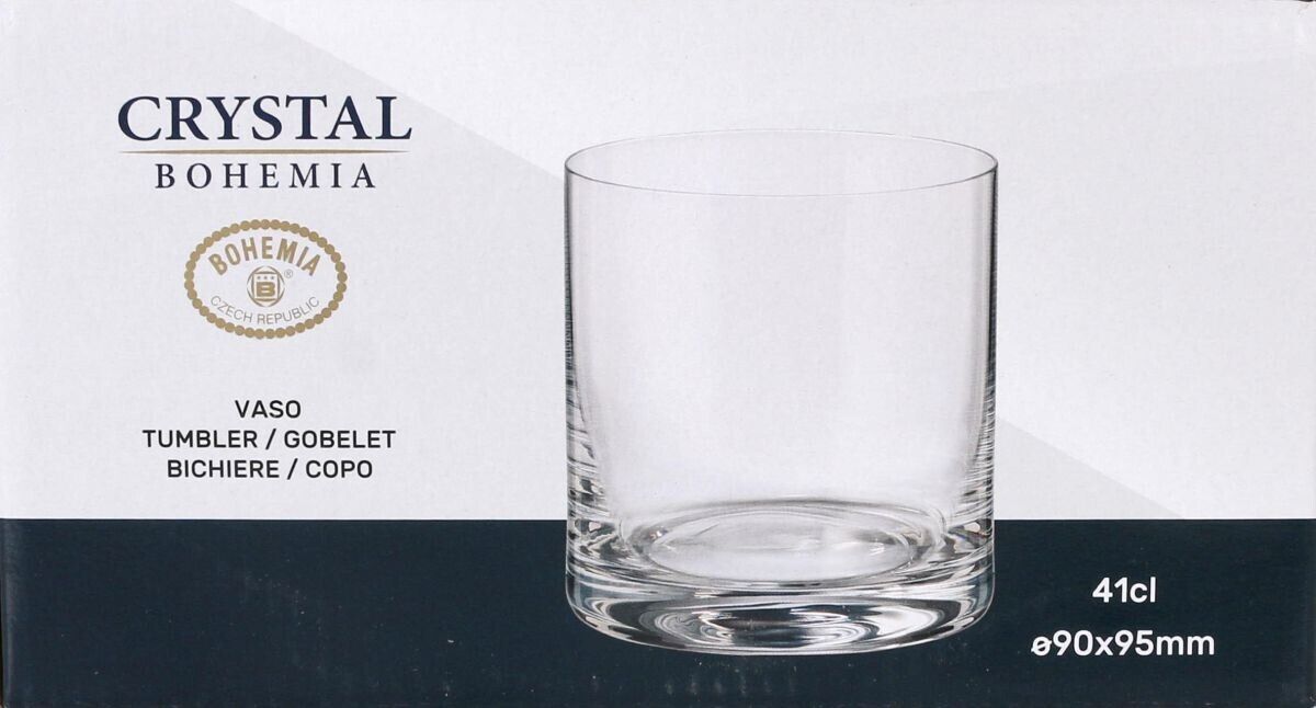 Laia Bohemia Crystal Whisky Glasses Tumblers 410ml gift