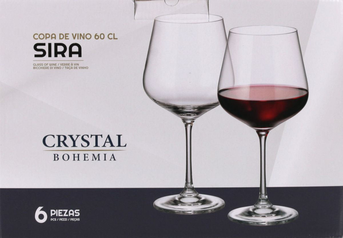 Bohemia Crystal Red white wine glasses 600ml SIRA