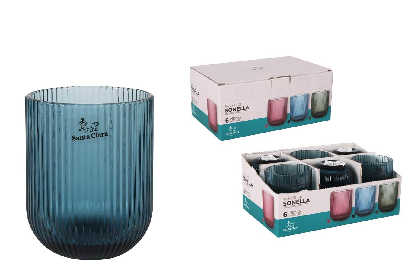 Sonella Blue drinking glasses 270ml