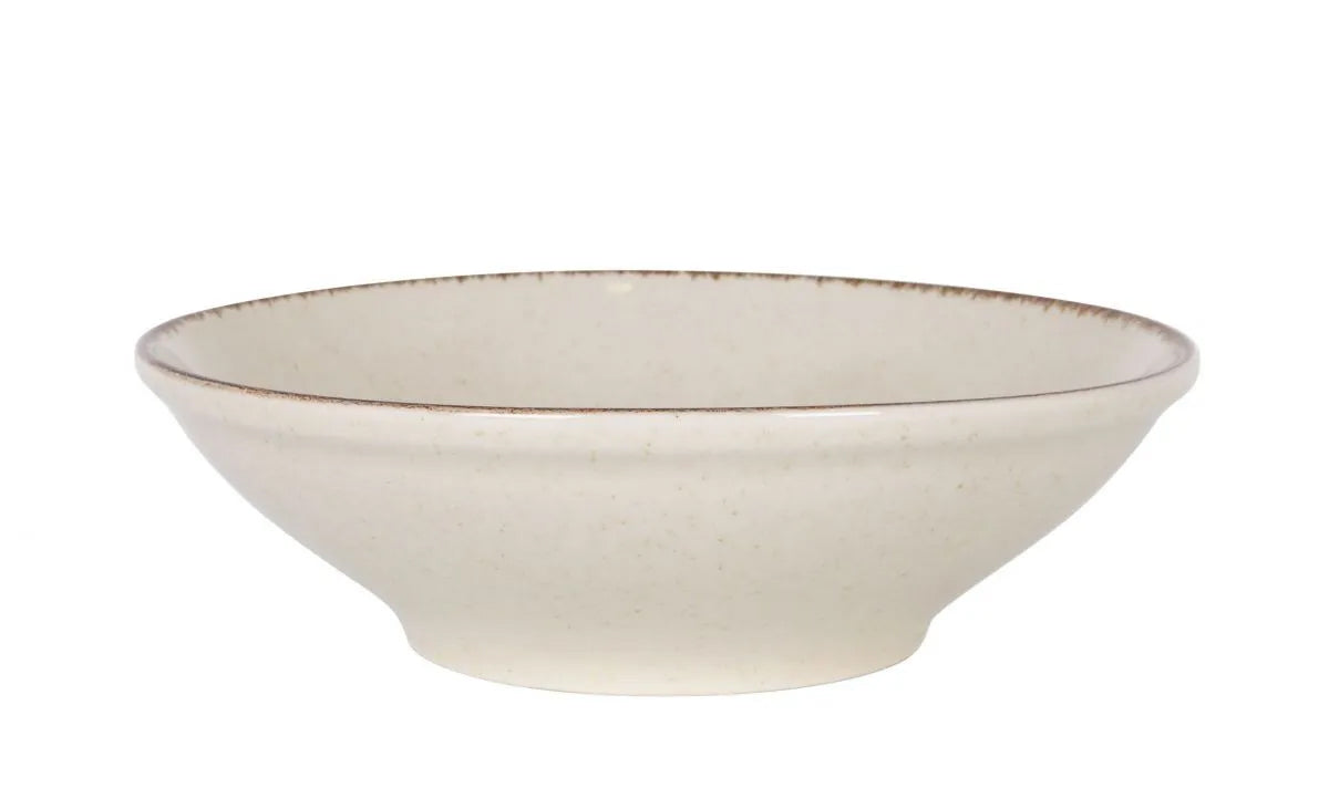 Salvora Ivory Salad bowl Pasta bowl Large 24cm Stoneware