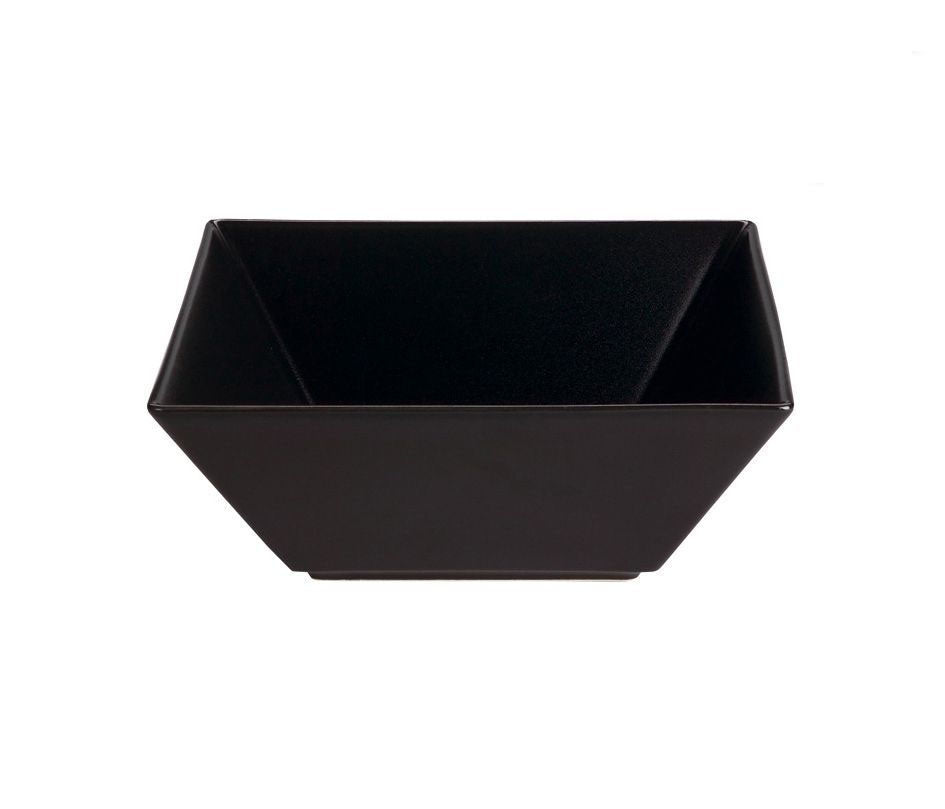 Ming square black salad bowl 22x22x9cm