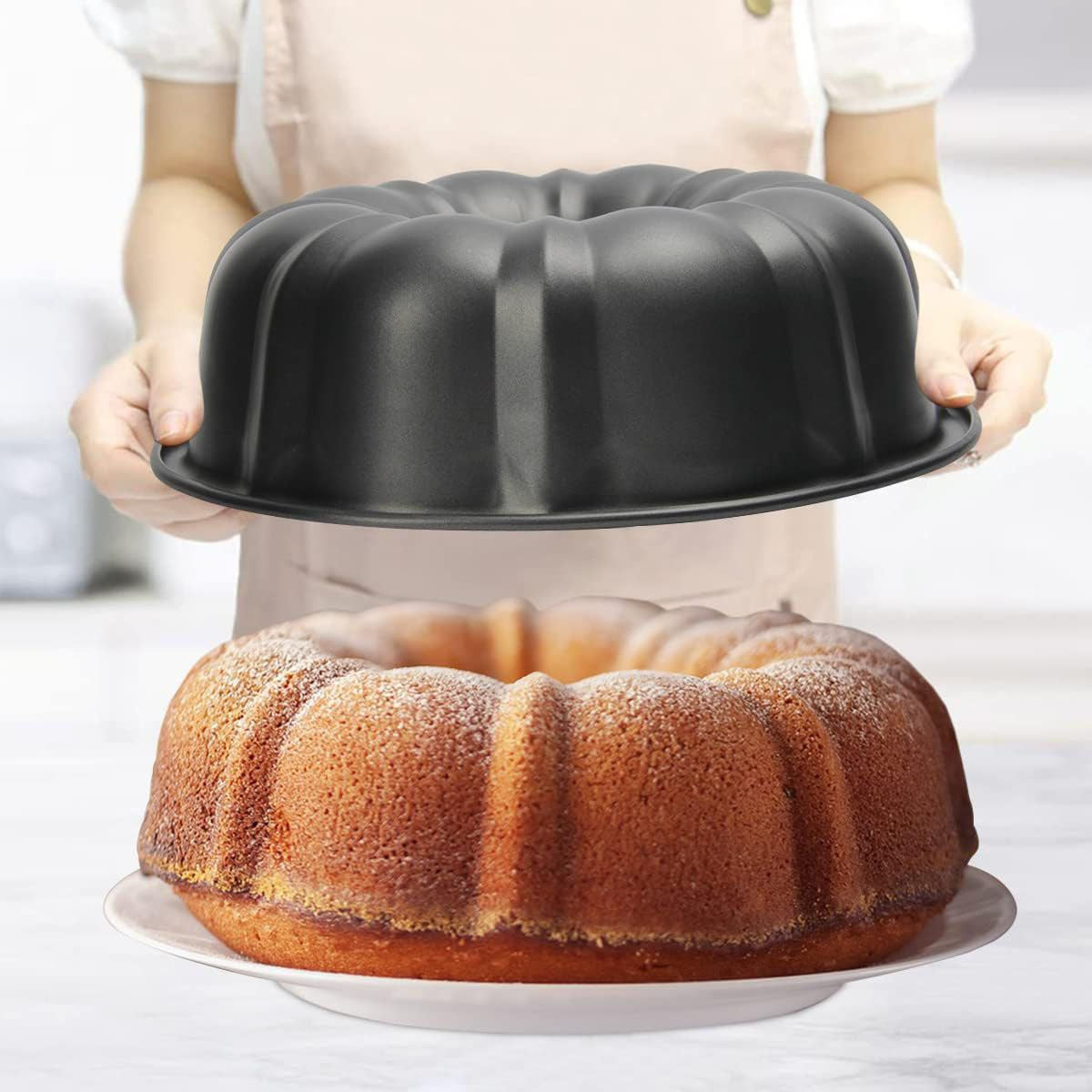 Quttin fluted mould ring tin cake 25.5x8cm Carbon Steel Non stick coating