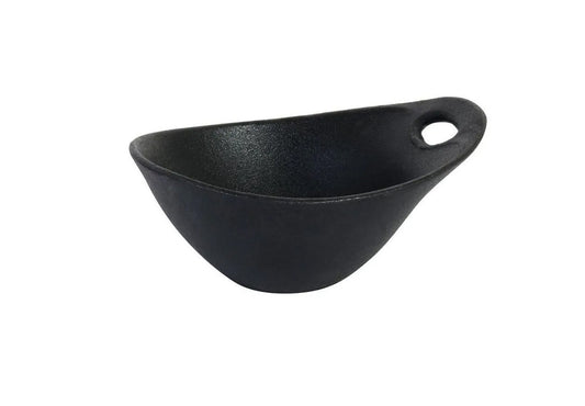 Molten Cast Iron Perpignan black bowl 15x12x6.5cm Viejo Valle