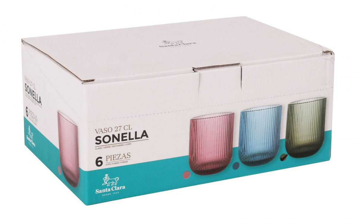 Sonella Green drinking glasses 270ml