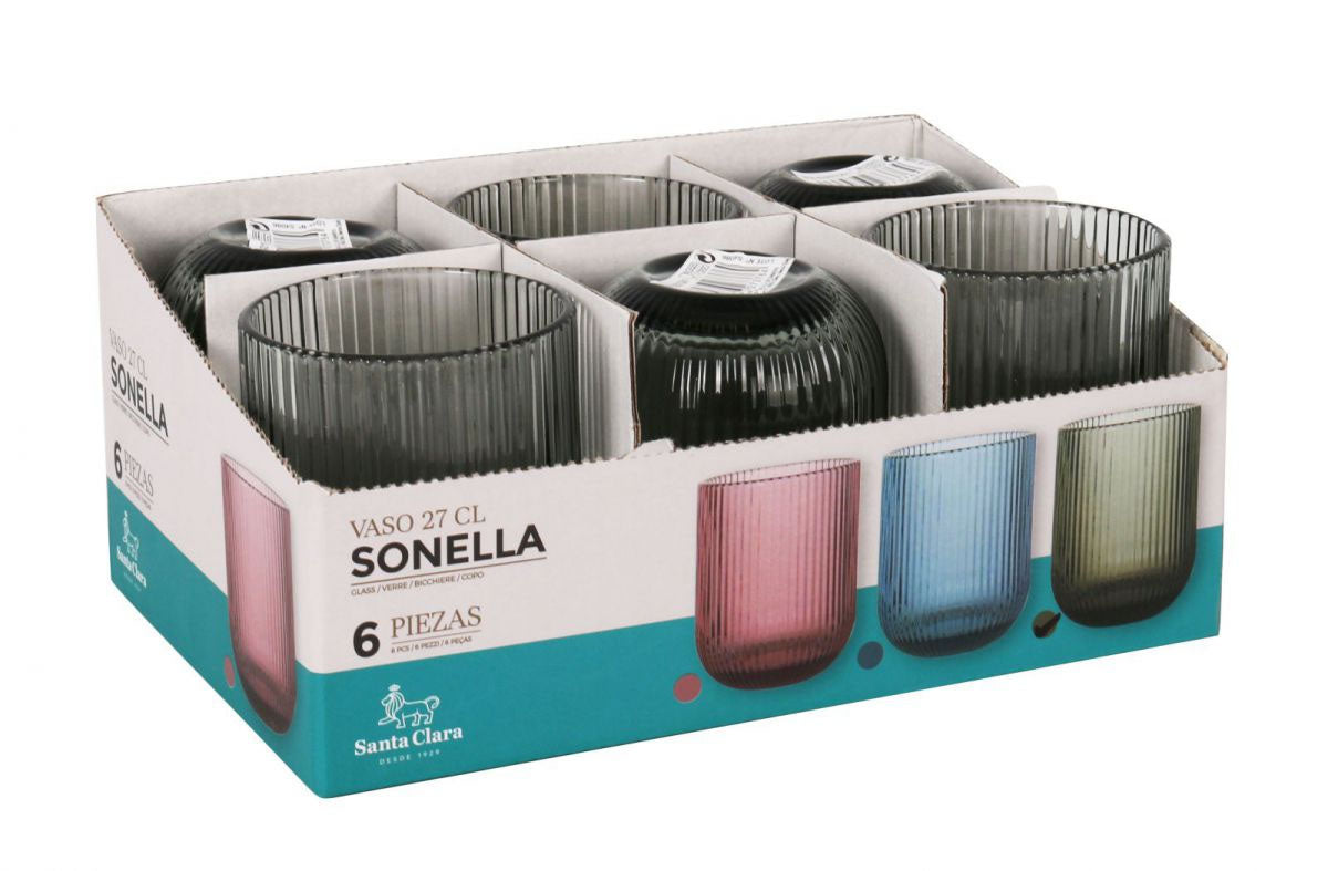 Sonella Green drinking glasses 270ml