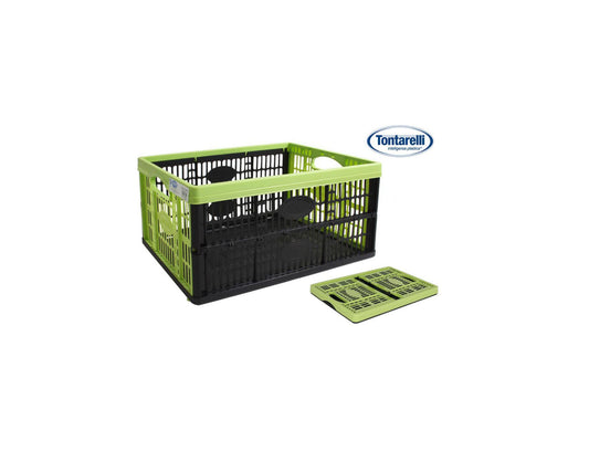 Tontarelli – Folding Box 32L crate – 47.5 x 35 x 23,6 cm voilа Green/Black