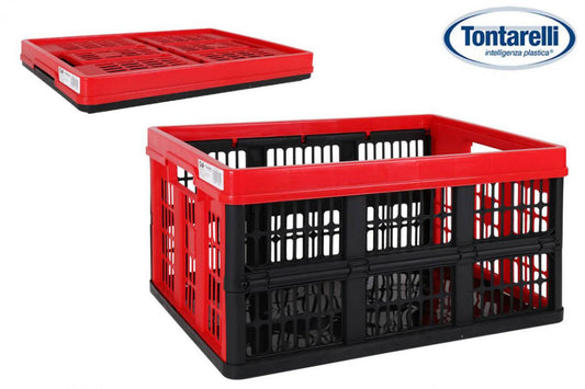 Tontarelli – Folding Box 45L crate– 53x37x27cm voilа Red/Black