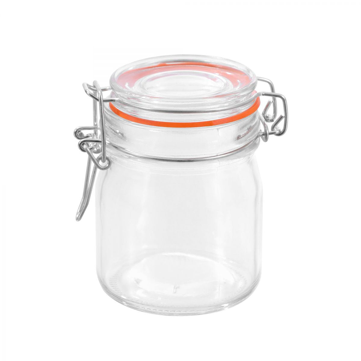 Clip Top Airtight Clear Glass Storage Spice Herb Jam Jar 150ml