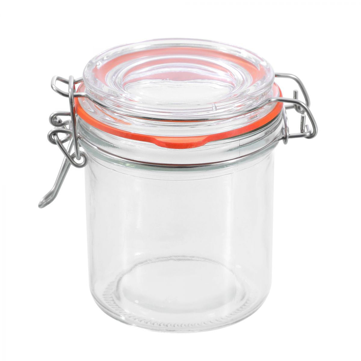 Clip Top Airtight Clear Glass Storage Spice Herb Jam Jar 250ml