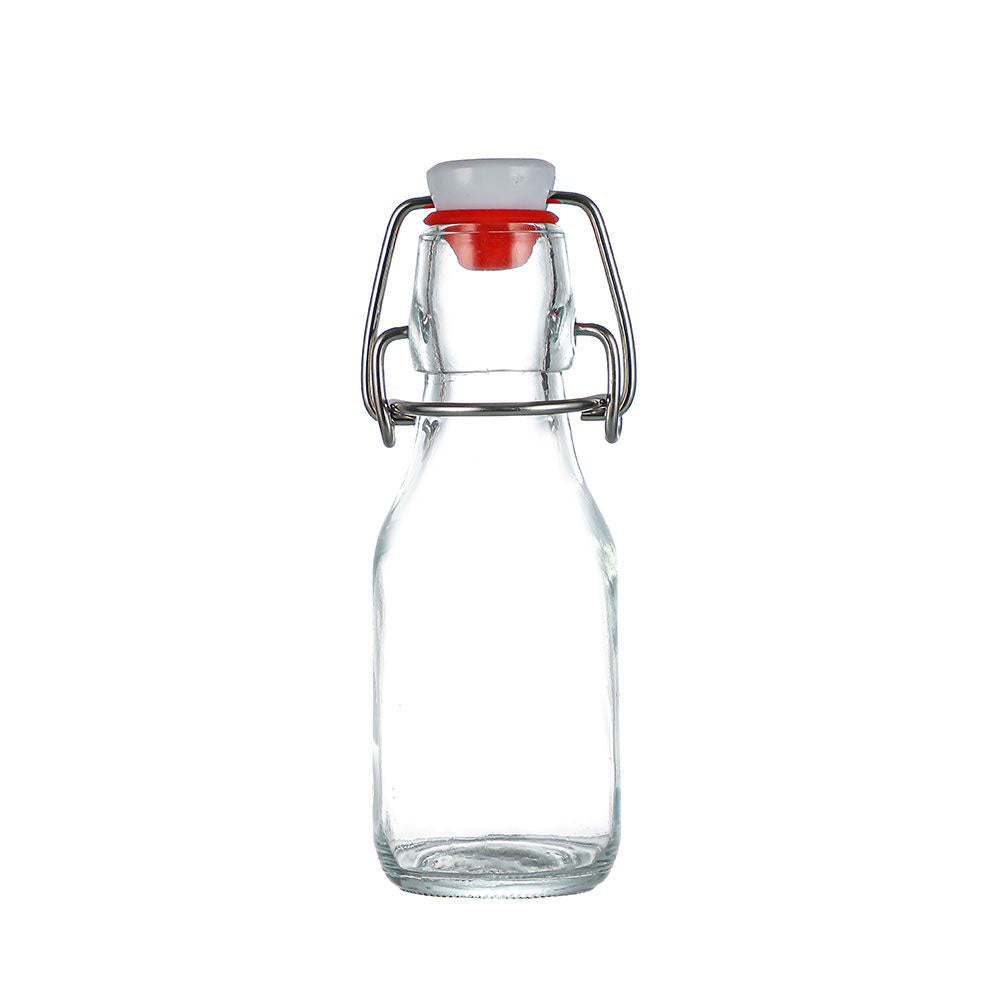 Glass Swing Flip Top Lid Bottles water wine Cider Reusable Home Eva 100ml