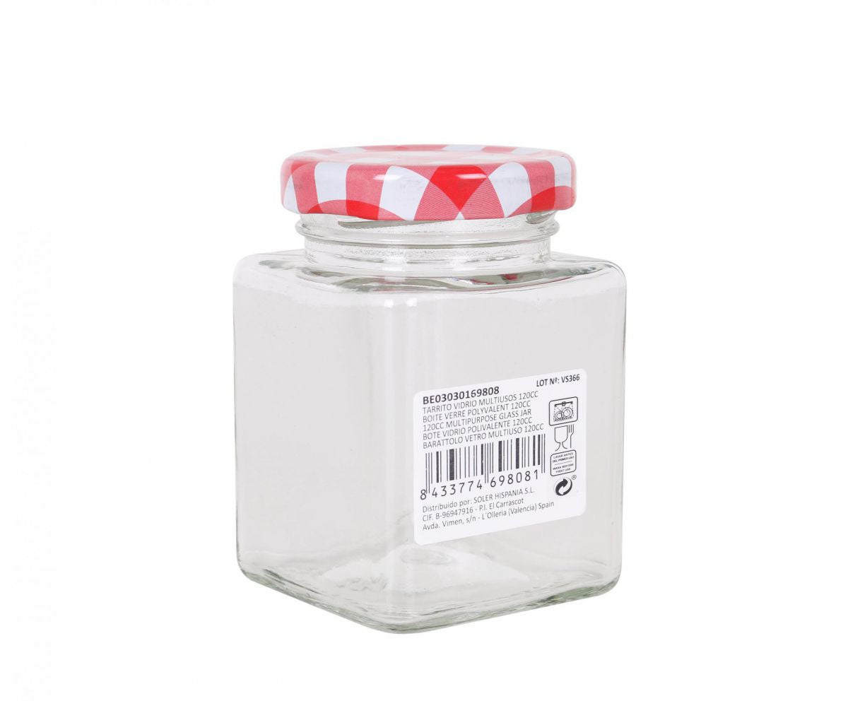 120ml Preserving Canning glass Jars food jam red lid