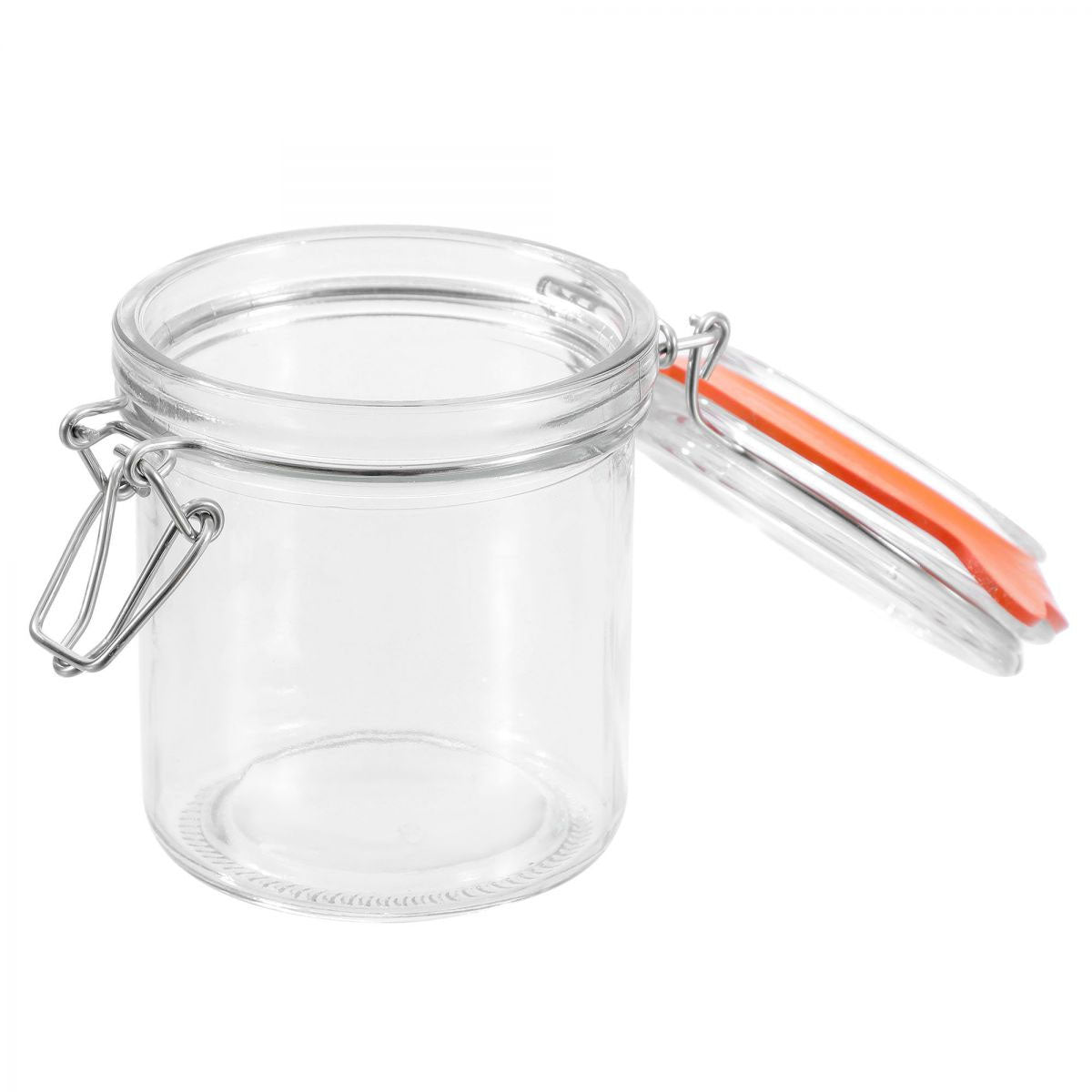 Clip Top Airtight Clear Glass Storage Spice Herb Jam Jar 250ml