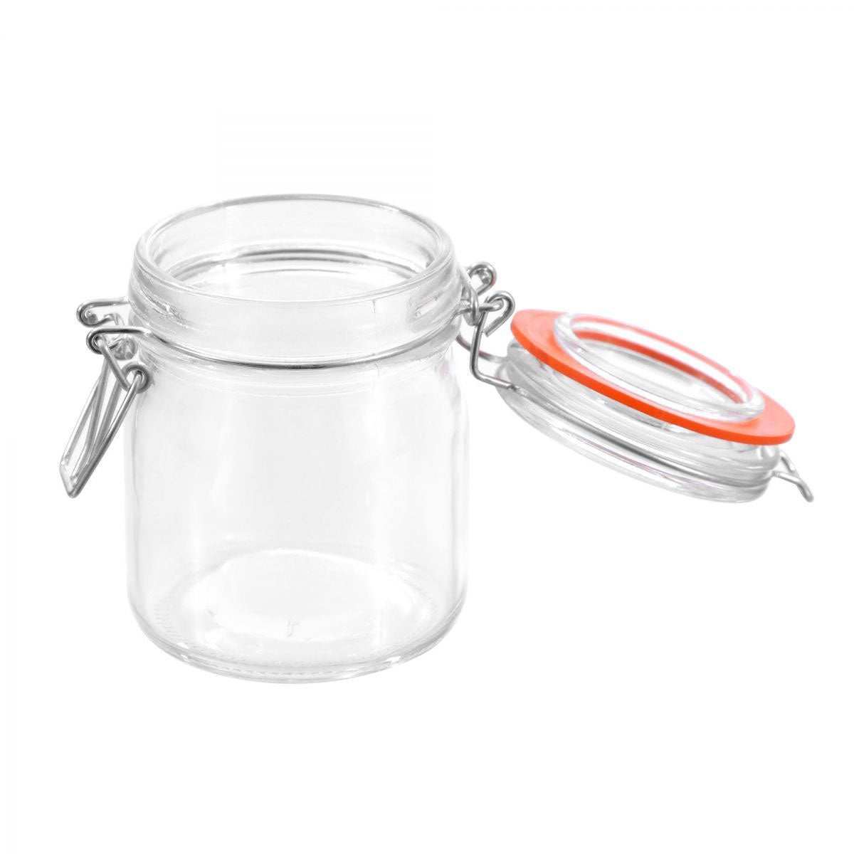 Clip Top Airtight Clear Glass Storage Spice Herb Jam Jar 150ml