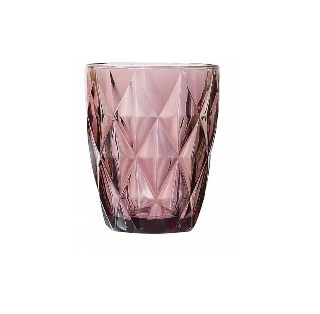 Syros pink Tumblers 270ml vintage diamond drinking glasses