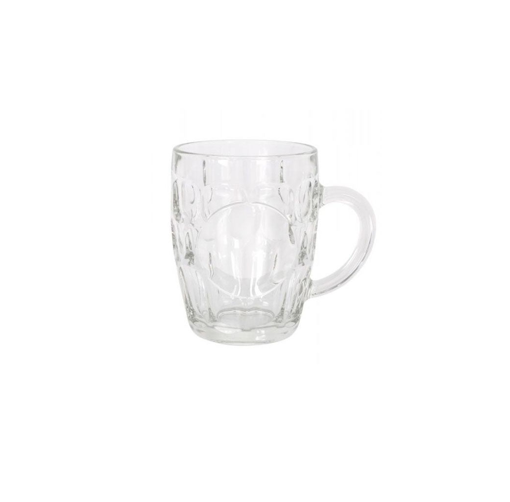 Dimpled Panelled Beer Tankard mug with handle 550ml SINTRA