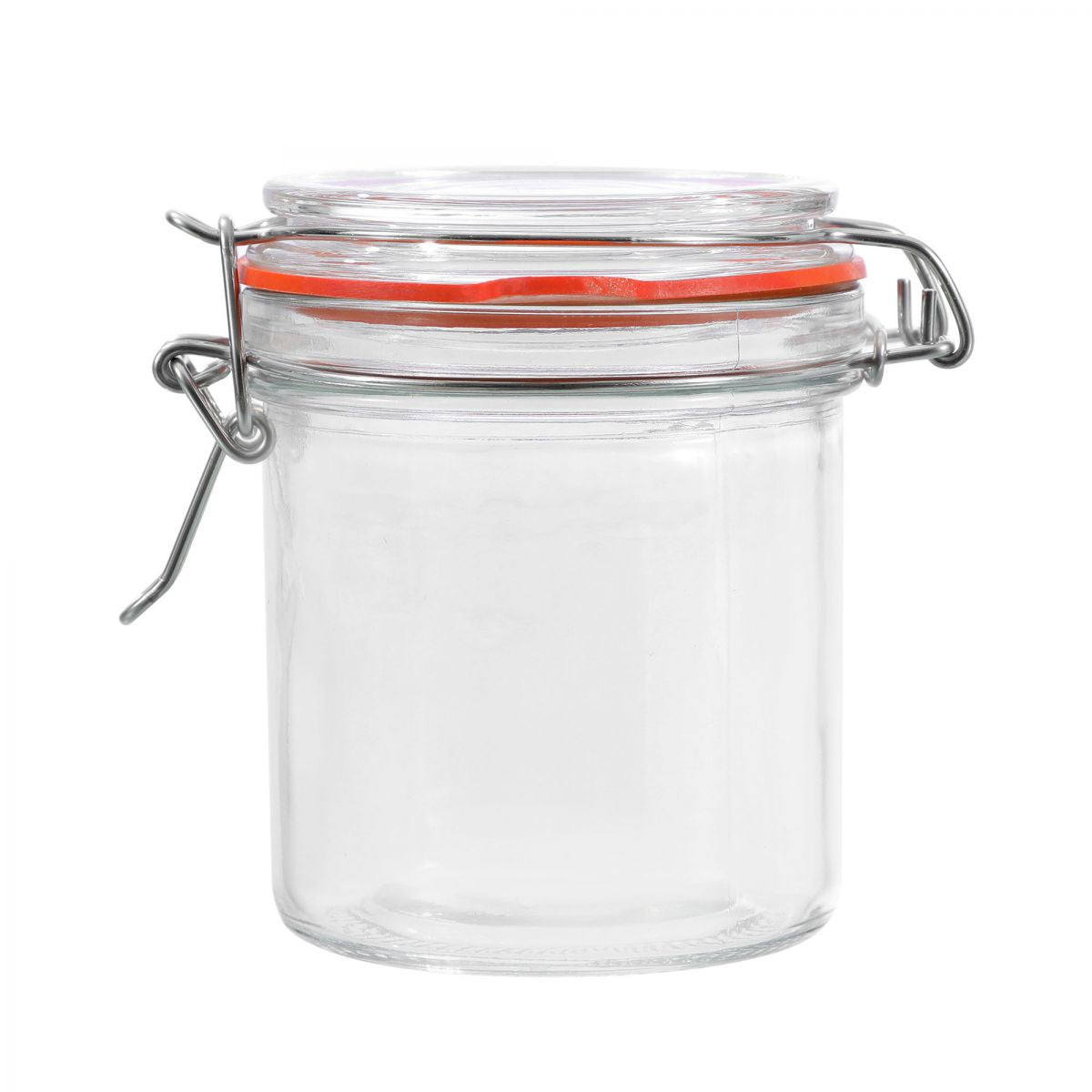 Clip Top Airtight Clear Glass Storage Spice Herb Jam Jar 250ml