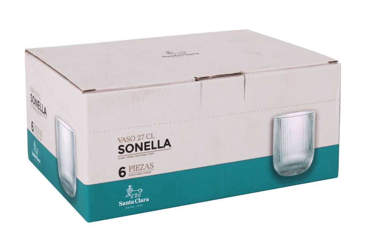 Sonella Clear drinking glasses 270ml