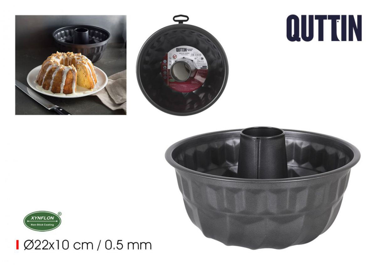 Quttin fluted mould ring tin cake 22x10cm Carbon Steel Non stick coating