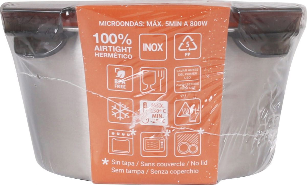 Food storage containers Microwave safe Stainless Steel Hermetic 600ml Quttin