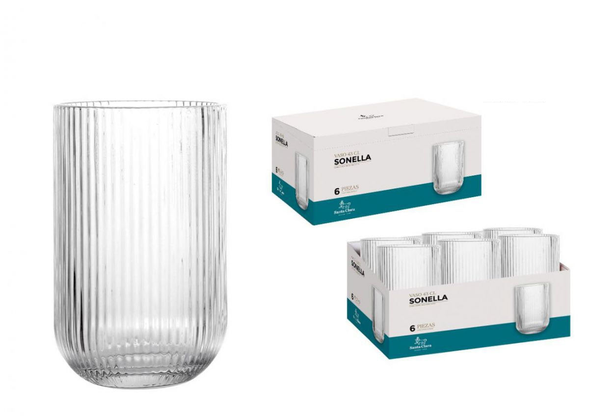 Sonella Clear Highball drinking glasses 430ml