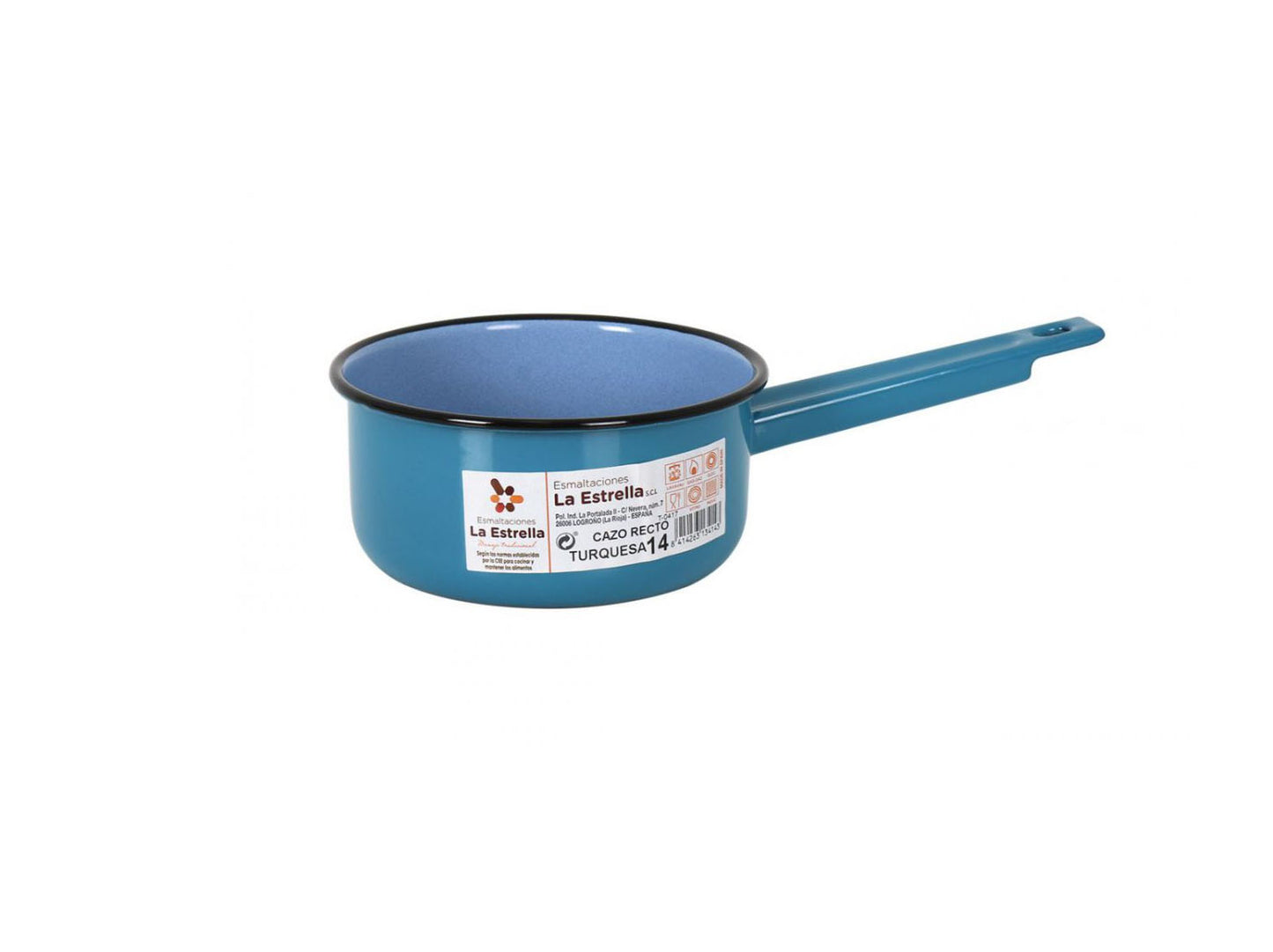 Turquoise Saucepan Enameled Steel 14cm La Estrella