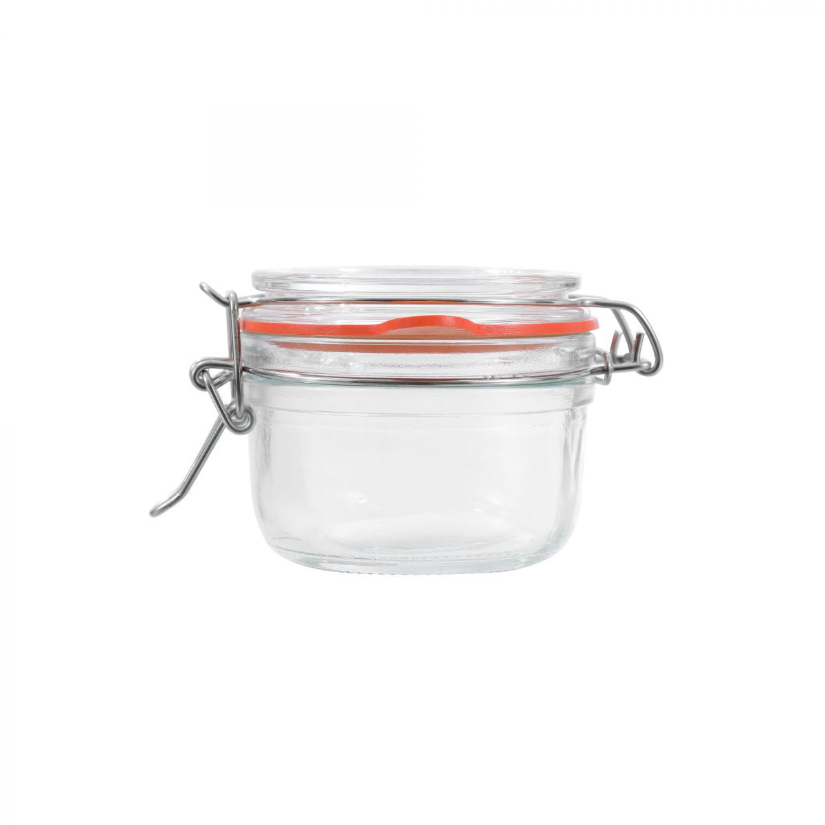 Clip Top Airtight Clear Glass Storage Spice Herb Jam Jar 150ml