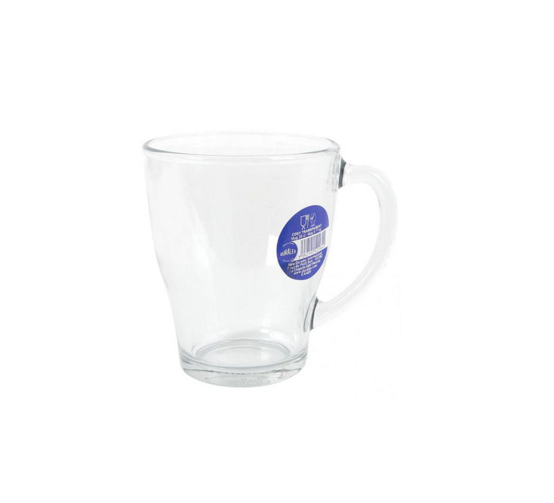 Duralex Clear coffee tea mugs 350ml Cosy