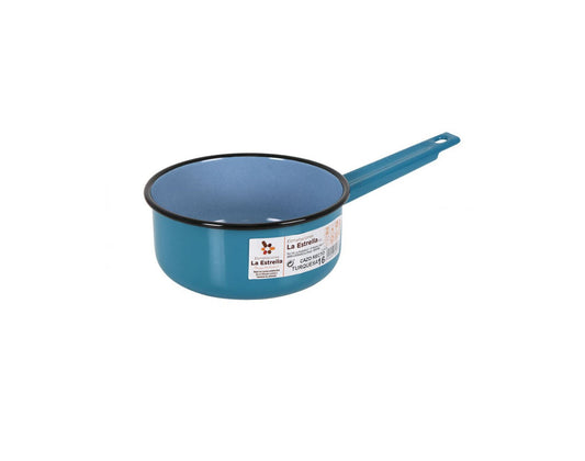 Turquoise Saucepan Enameled Steel 16cm La Estrella