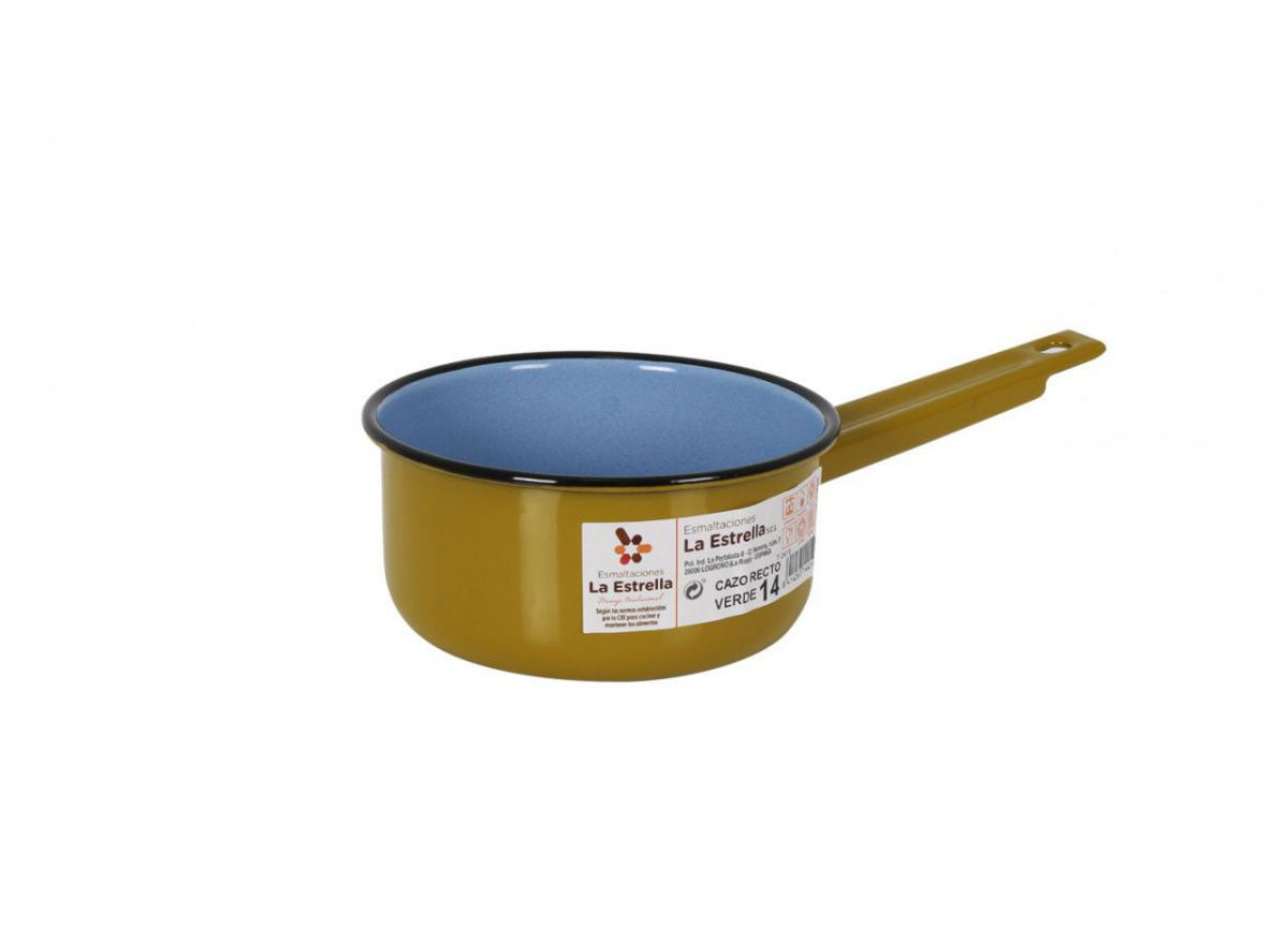 Green Saucepan Enameled Steel 14cm La Estrella