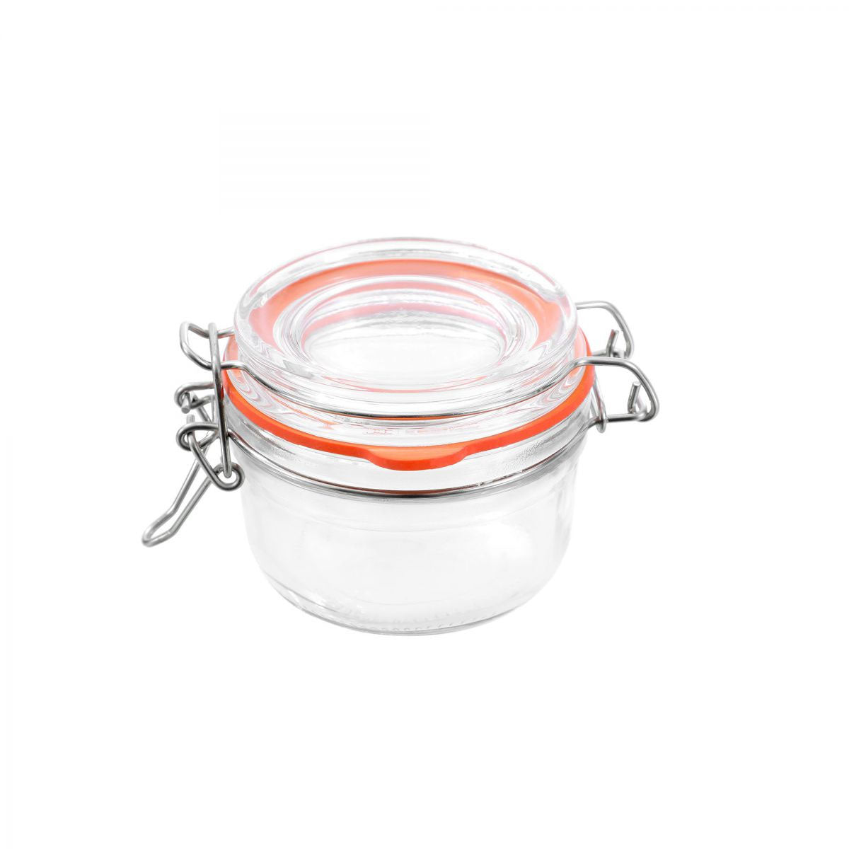 Clip Top Airtight Clear Glass Storage Spice Herb Jam Jar 150ml