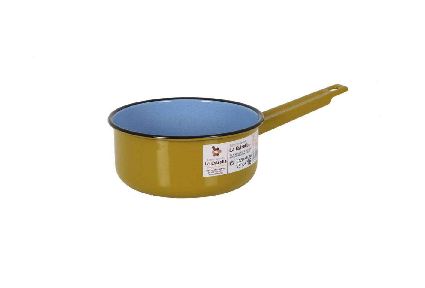 Green Saucepan Enameled Steel 16cm La Estrella