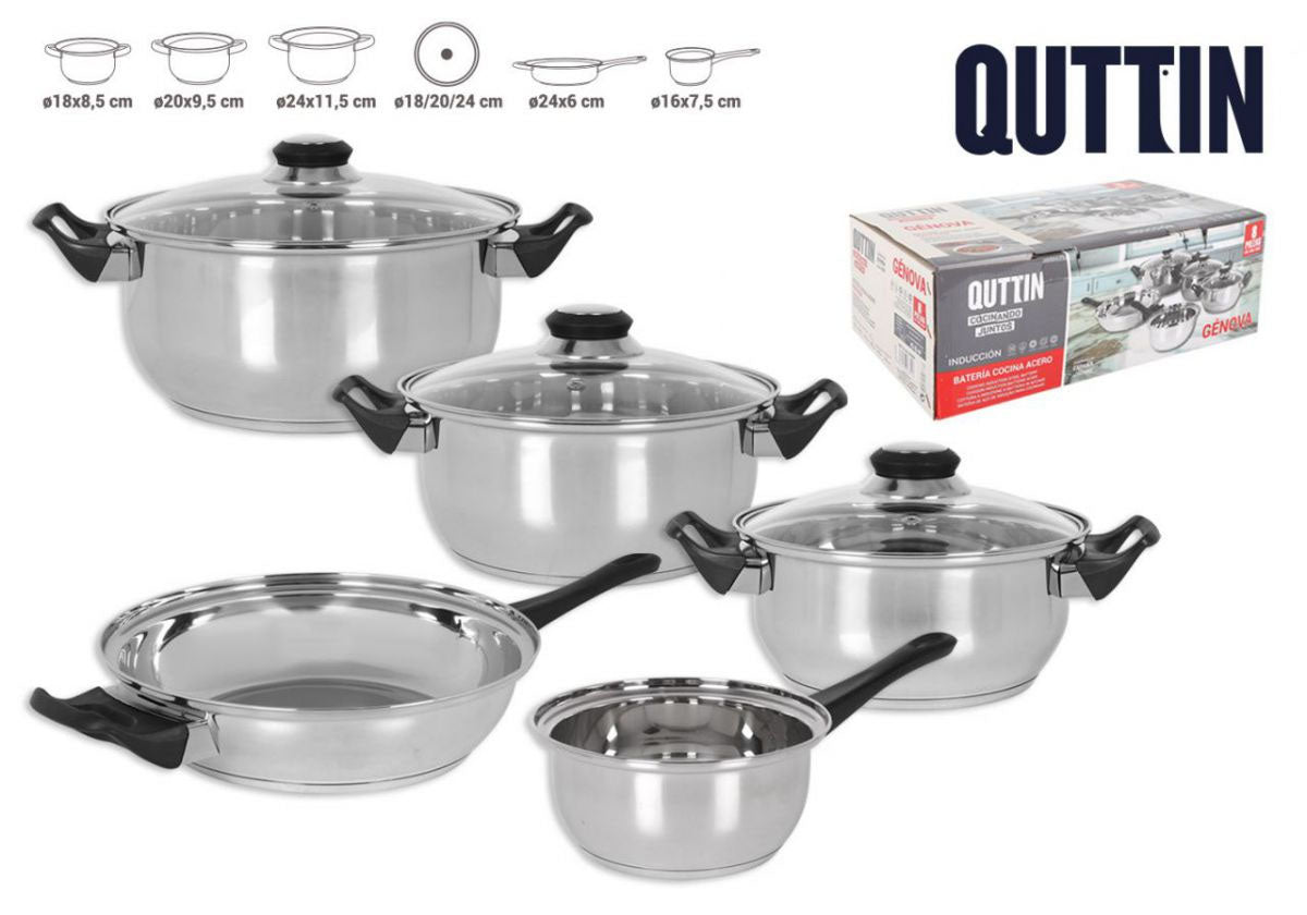 Casserole Set steel 8 pcs Cookware set Induction