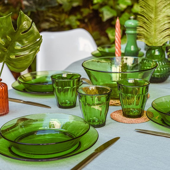 12pcs glass dinner set Duralex Lys green