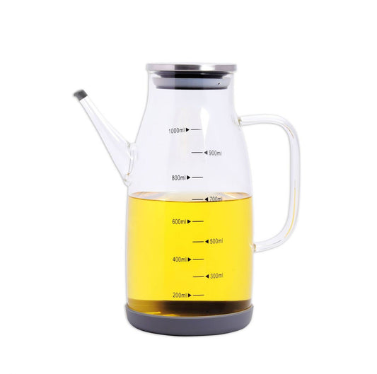 Olive oil bottle dispenser borosilicate 1L La Mediterranea