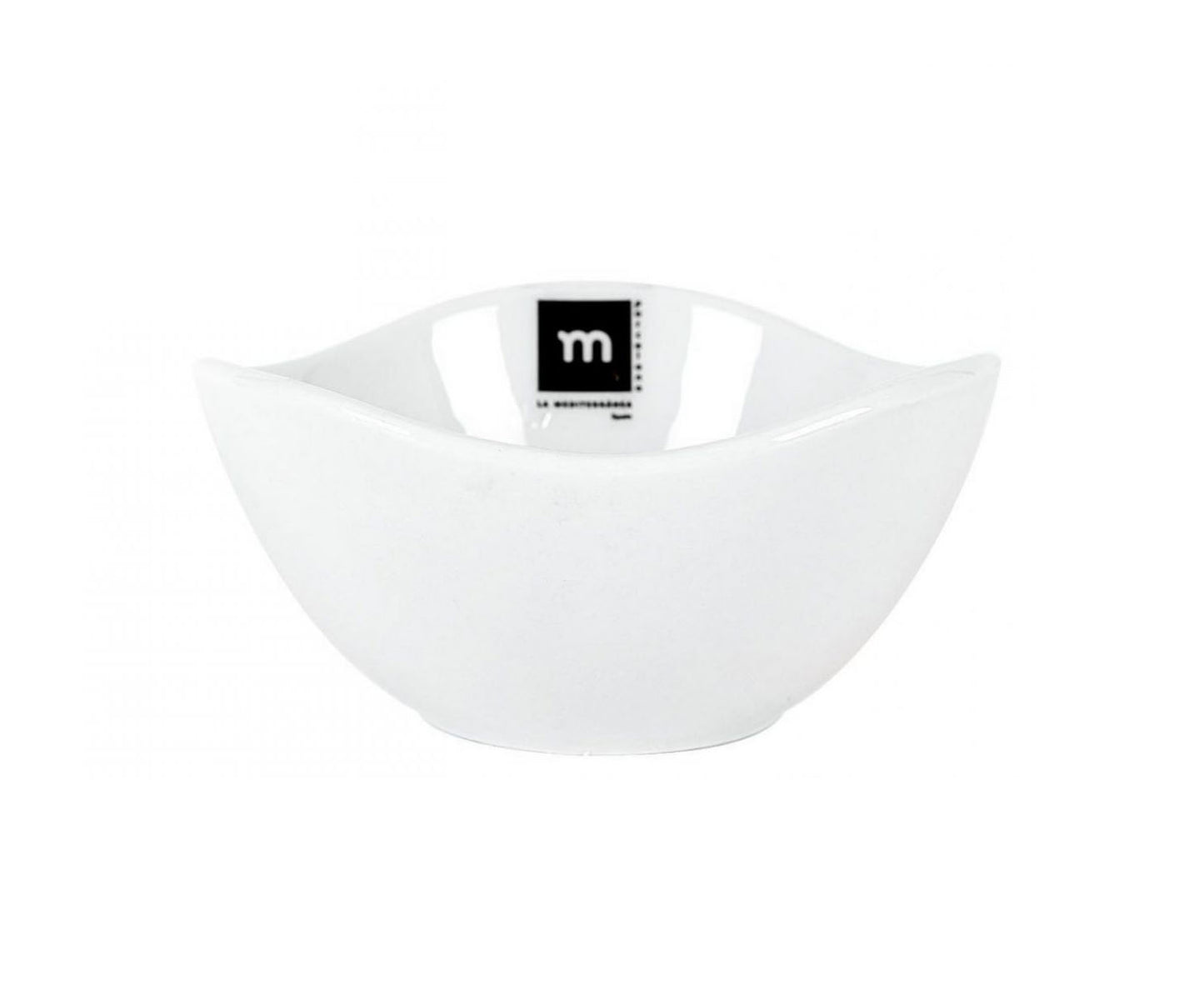 Snack bowl white porcelain round 12x6cm