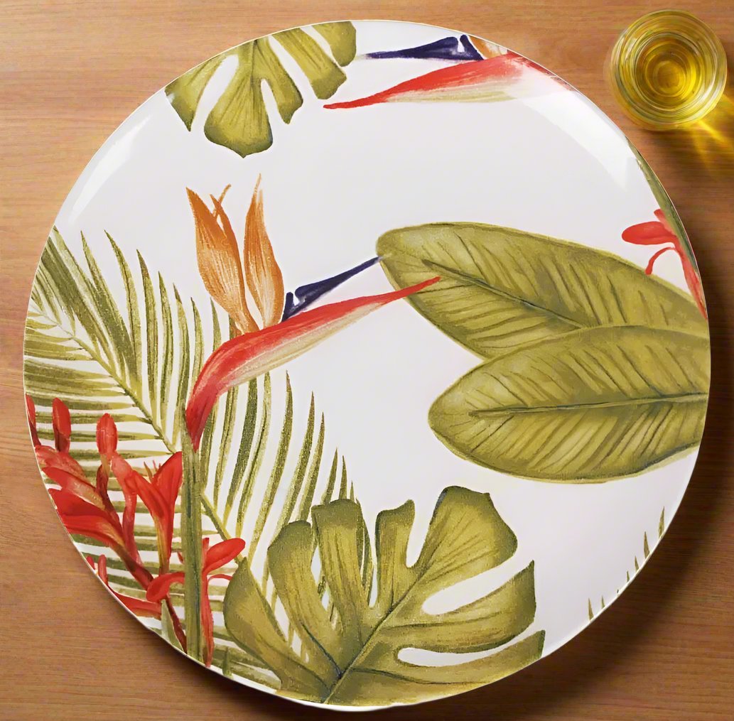 Dinner plates Paradise 26cm Stoneware Decorated jungle dinner plates