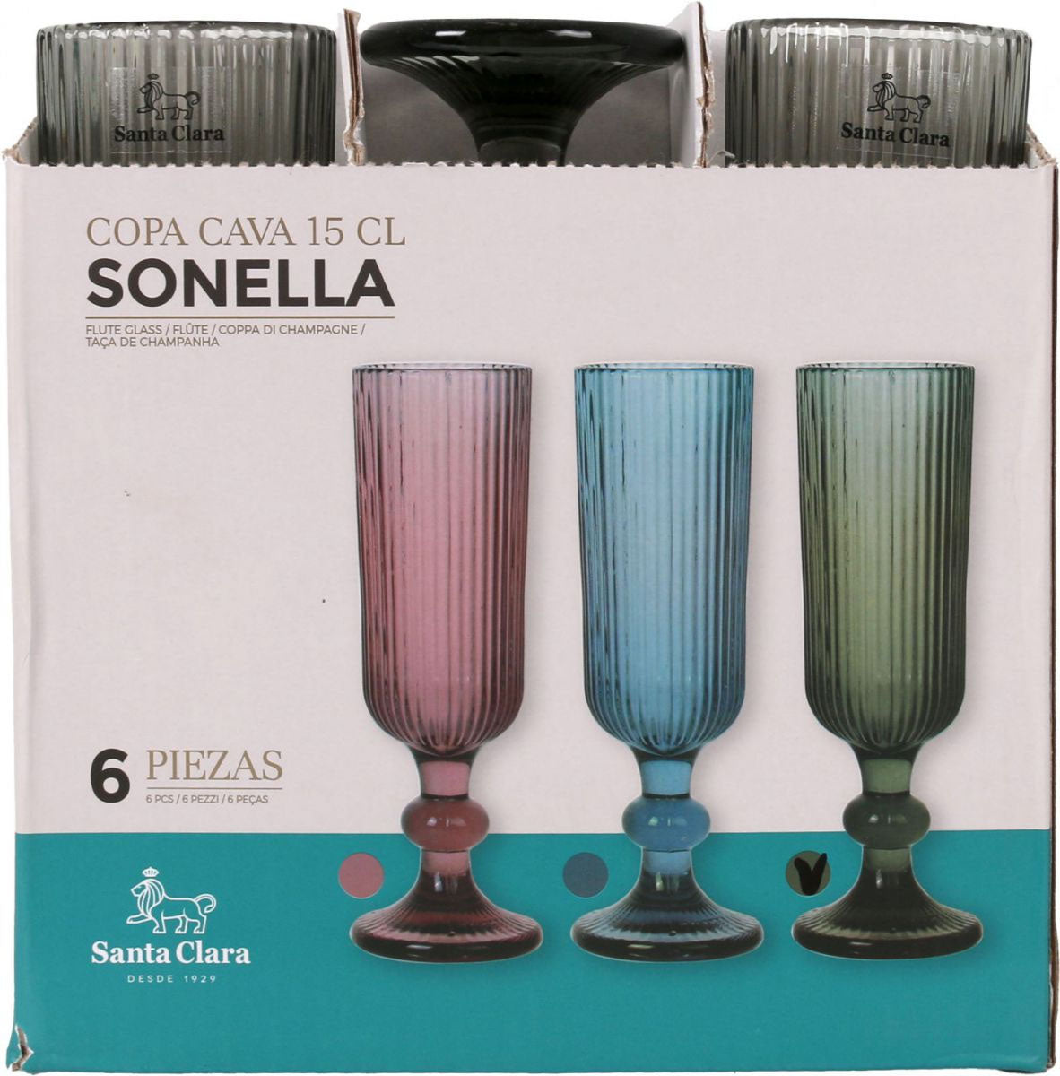 Sonella Green Champagne flutes 150ml