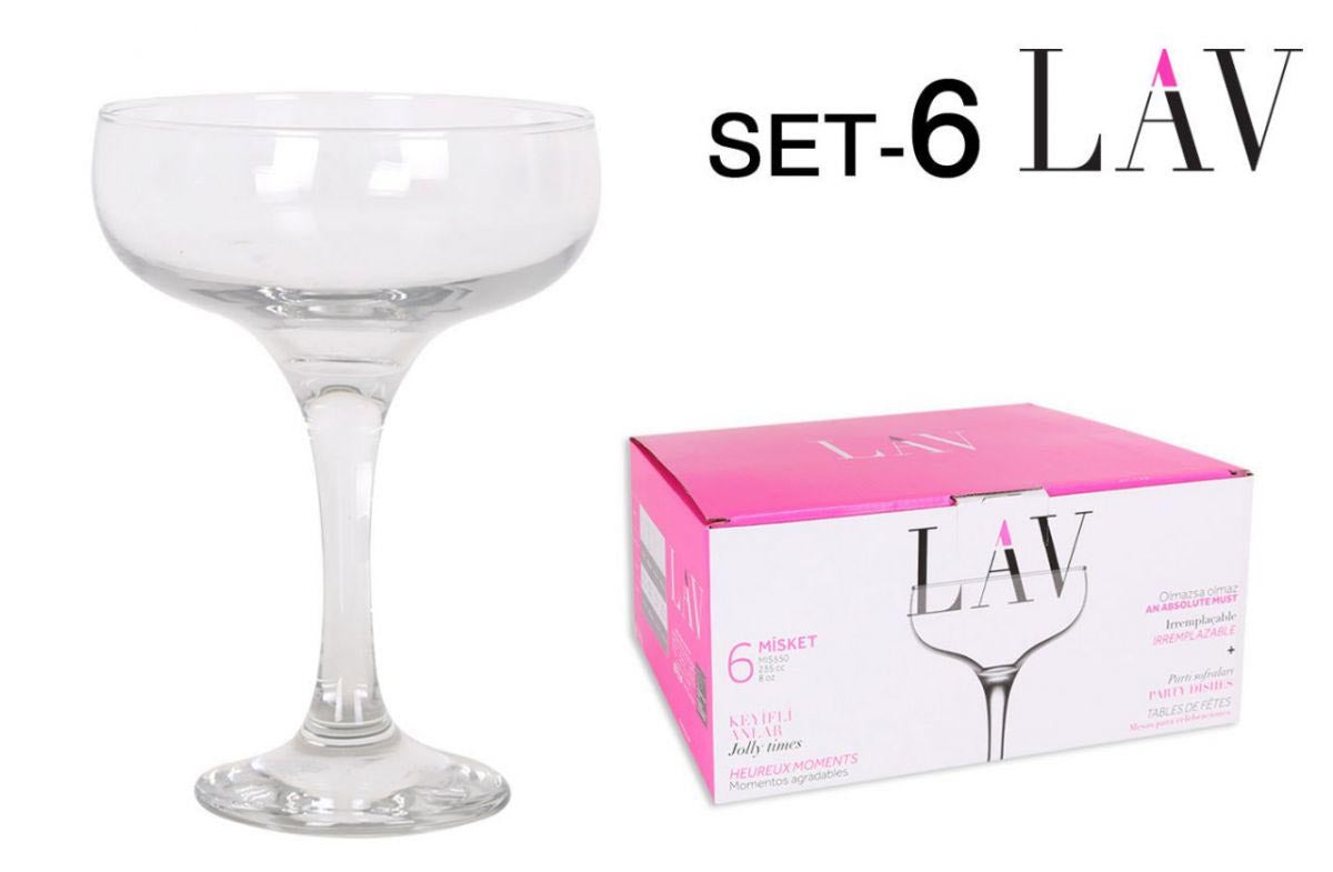 LAV Misket Espresso Martini Glasses Glass Cocktail Coupes champagne 235ml