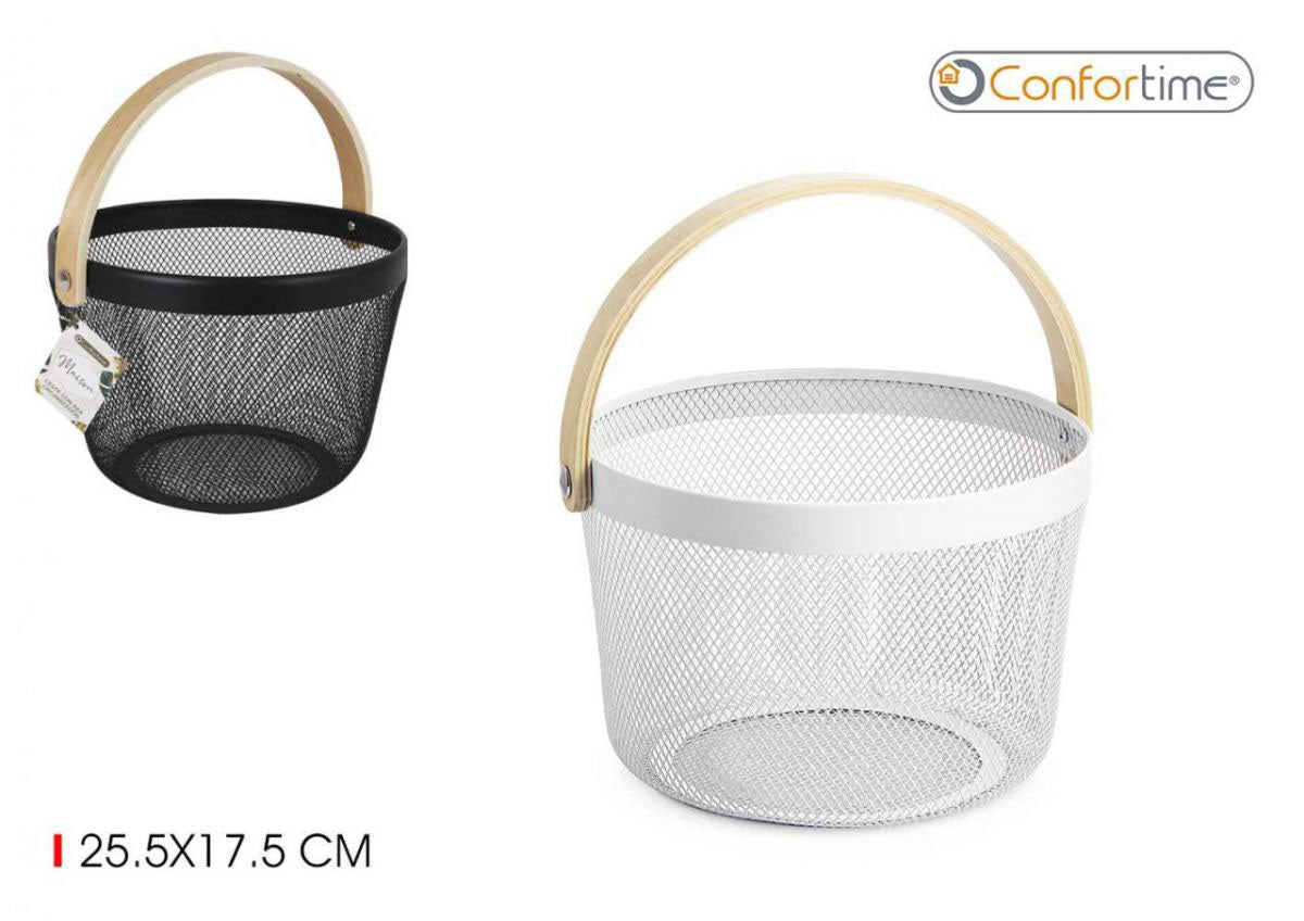 Metal Basket home storage organization 25.5x17.5cm Confortime