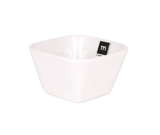 Snack bowl white porcelain square 10.2x10.2x6cm