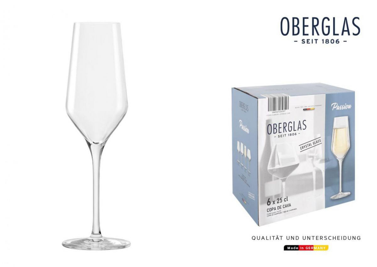 Oberglas Passion 250ml Large Crystal glass Champagne flutes