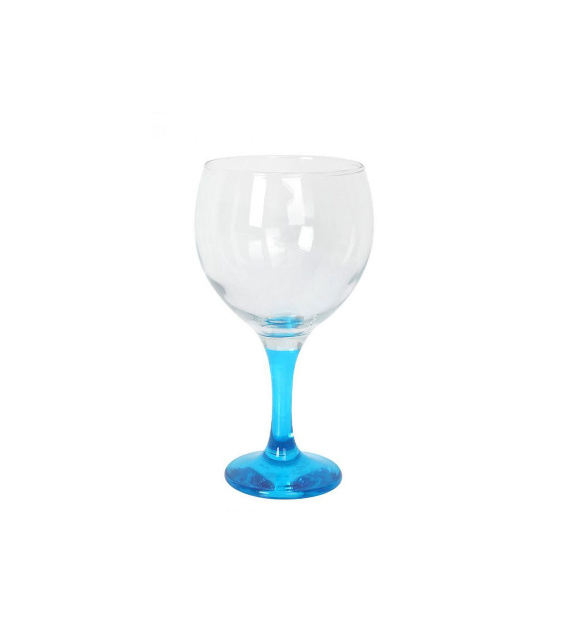 Gin and tonic cocktail balloon glasses 650ml Coloured Stem Blue