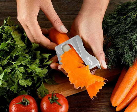 2 IN 1 Food Vegetable carrot Cutter Peeler Slicer Chopper Kitchen Sharpener