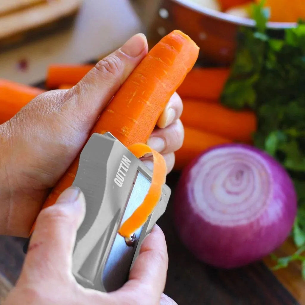 2 IN 1 Food Vegetable carrot Cutter Peeler Slicer Chopper Kitchen Sharpener