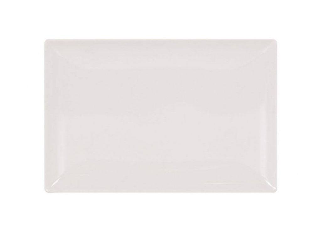 Ivory shine rectangular 30x20cm dinner plate Stoneware