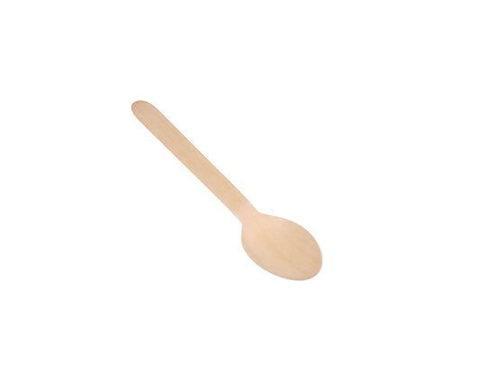 Algon Spoons Disposable Biodegradable wooden party take away cutlery Pack of 50