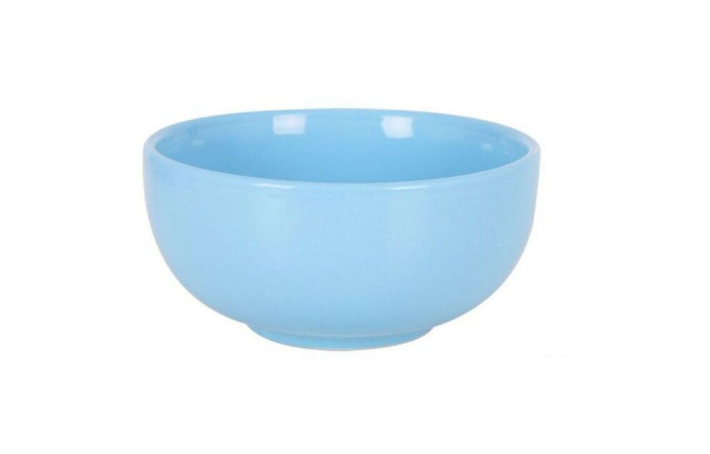 Porcelain breakfast cereal bowl Zinnia blue 700ml Ceramic