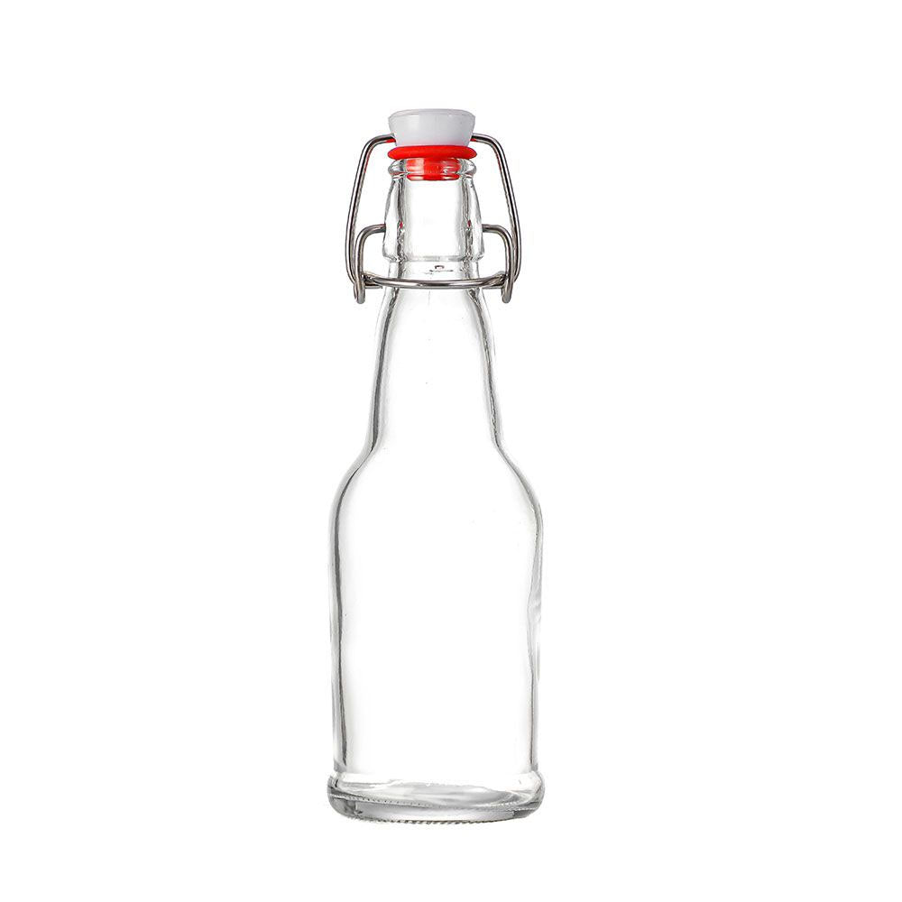 Glass Swing Flip Top Lid Bottles water wine Cider Reusable Home Eva 250ml